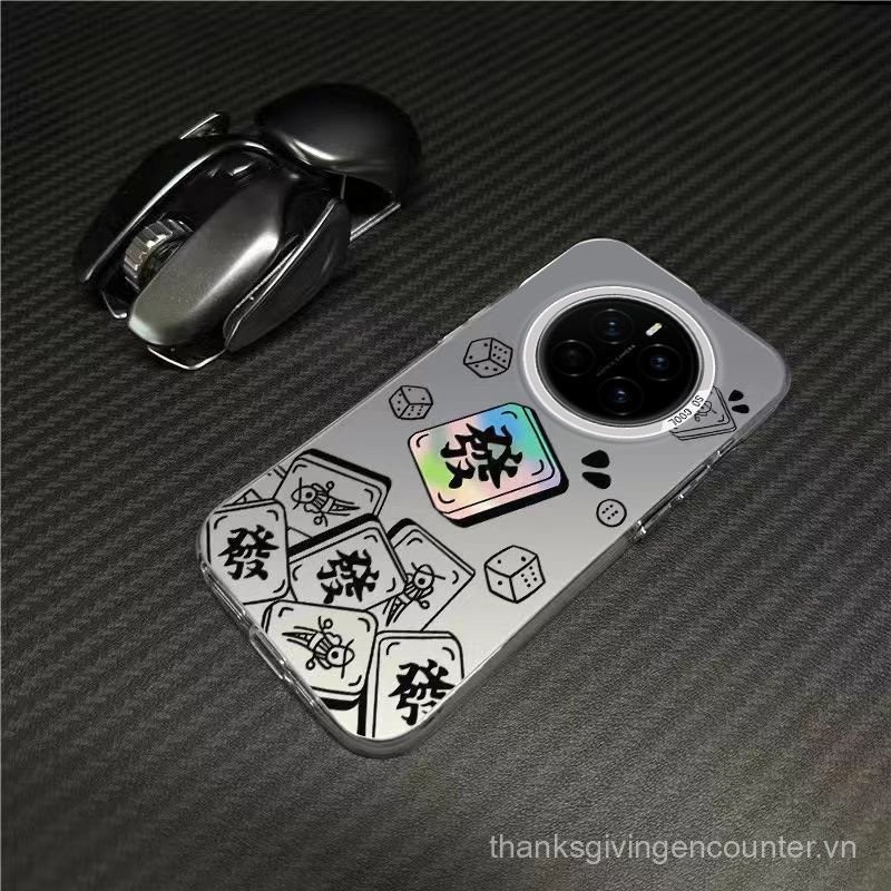 Cho Honor Magic 7pro 6pro 5pro 7 6 5 Pro 5g trường hợp điện thoại may mắn sáng tạo đầy màu sắc bạc chống sốc cứng bảo vệ Bìa