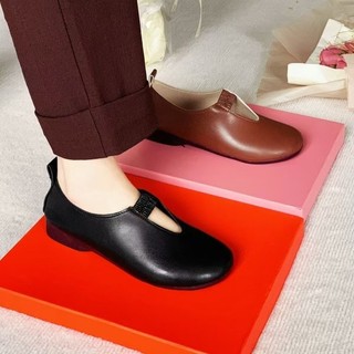 Giày cao gót mũi tròn đế bệt dành cho nữ thời trang