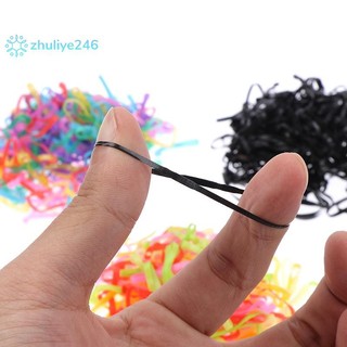 < zhuliye246 > 1000 Dây Cao Su Dùng Một Lần Dây Buộc Tóc Co Giãn Nhẫn Dây Buộc Trẻ Em Bé Gái Đuôi Ngựa
