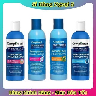 Nước hoa hồng Toner Compliment No Problem Nga giảm mụn, se khít chân lông, đều màu da 200ml - HÀNG NGA CHÍNH HÃNG
