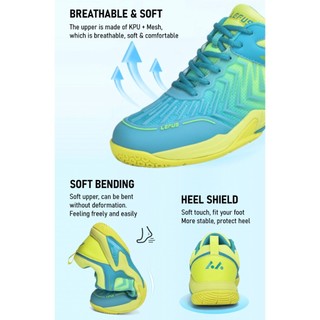 Giay cầu lông, Pickleball Lefus L029 chính hãng New 2024 Đế sử dụng cao su HDR êm ái, bền bỉ kết hợp lớp Phtlon