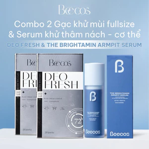 Combo 56 Gạc lau khử mùi và ngăn tiết mồ hôi + Serum khử thâm, dưỡng trắng nách
