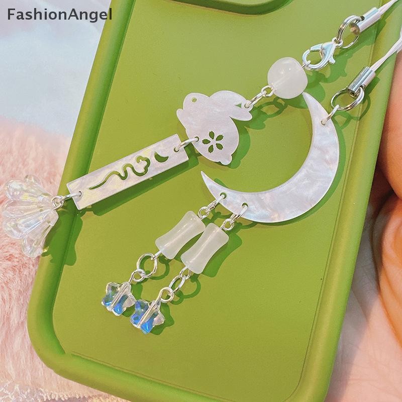 FashionAngel Sáng Tạo Mặt Trăng Đính Hạt Dây Điện Thoại Phong Cách Trung Hoa Điện Thoại Di Động Quyến Rũ Cho Bé Gái Dây Xích Điện Thoại Di Động Móc Khóa VN