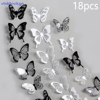 Vhd 18 Cái / bộ Đen Trắng Pha Lê Dán Tường Nghệ Thuật Đẹp Decal Trang Trí Nhà Cửa Cho Tủ Lạnh Phòng Trẻ Em VN
