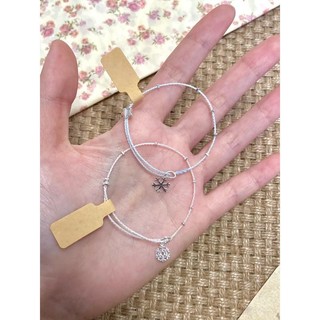 {Winter Coming Soon} Vòng tay bện dây trắng xanh phong cách Trung Quốc mới