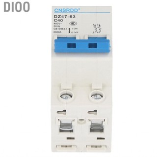 Dioo Bộ ngắt mạch 2P PA66 Vỏ nylon Công tắc không khí điện áp thấp Khóa kẹp ổn định Chất chống cháy cho hệ thống chiếu sáng dân dụng