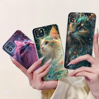 Ốp lưng Realme C11 2021 RMX3231 Phong cách mát mẻ Vỏ điện thoại họa tiết rồng hổ RealmeC11 C 11 2021 Ốp lưng silicon mềm trong suốt