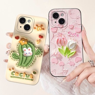Dành Cho iPhone 13 / 13 Pro / 13 Pro Max Vỏ Thời Trang Mới Hoa Tulip Mềm Silicon Bảo Vệ Cho iPhone13 13Pro Max Ốp Lưng