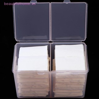 [Beautifulhome] 1 Hộp Bảo Quản Khăn Móng Tay Cotton Pad Lưới Đôi Độc Lập Hộp Bảo Quản Khăn Rửa Móng Tay Có Vỏ Chống Bụi Phụ Kiện Móng Tay [Làm Đẹp]