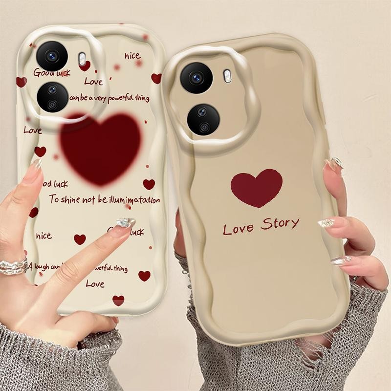 Vỏ Silicon Hoạt Hình Cho Redmi 13C / POCO C65 3D Thẩm Mỹ TPU Mềm Dễ Thương Kem Cặp Đôi Cô Gái Thư Tình Thẩm Mỹ Ốp Điện Thoại Chống Sốc