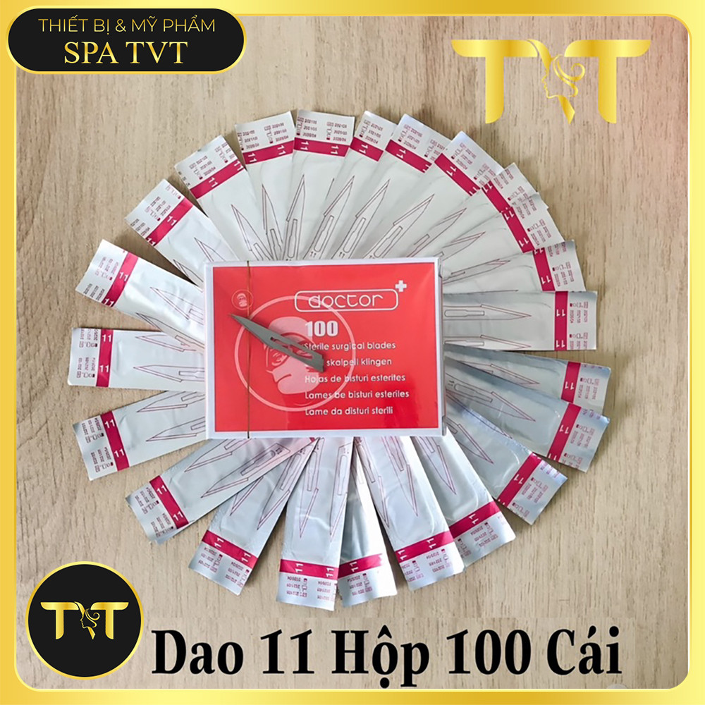 KIM CHÍCH MỤN 200 CÂY & DAO MỔ SỐ 11 HỖ TRỢ LẤY NHÂN MỤN TIỆT TRÙNG CHO SPA