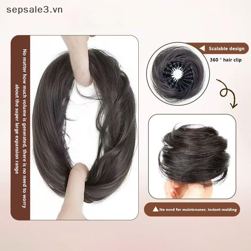 Kẹp Tóc Giả Bun Chignon Thẳng, Đuôi Tóc Nối Dài Updo, Mảnh Tóc Giả Cho Nữ