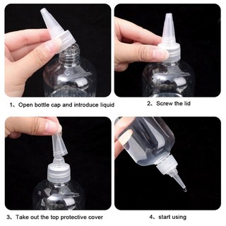 Chai nhỏ giọt bóp nhựa 500 / 1000ml - Chai miệng sắc nét trong suốt - Hộp đựng rỗng đa năng