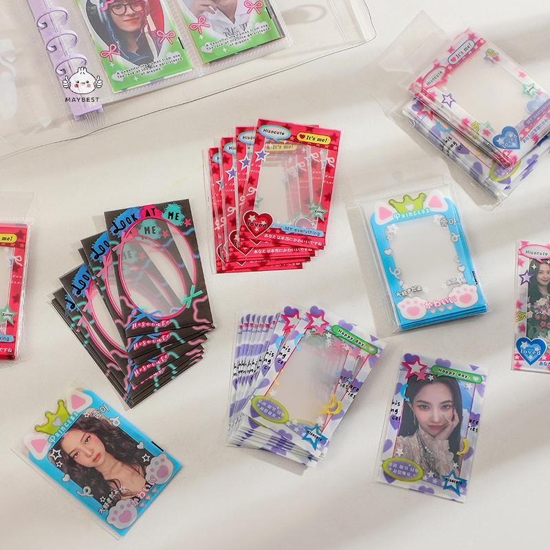 Maybest 20 Chiếc In Photocard Khung Cho Thẻ 3 Inch In Đôi Thần Tượng Thẻ Bảo Vệ Tay Áo {VN}