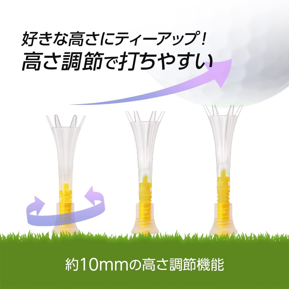 Tee Golf Điều Chỉnh Độ Cao Daiya – Tee Nhựa – Driver & Iron – Bền, Dễ Tìm