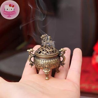 Moonlights Vintage Hợp Kim Hương Đốt Dính Giá Đỡ Ba Chân Rỗng Ra Gỗ Đàn Hương Đốt Trà Lễ Trang Trí Nhà Cửa EN
