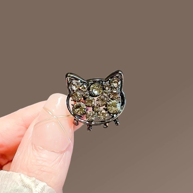 MAUROPOLI Kẹp Tóc Mèo Kim Cương Giả Dễ Thương Nhật Bản Nữ Kích Thước Nhỏ Lấy Cô Gái Nổ Bên Trước Gãy