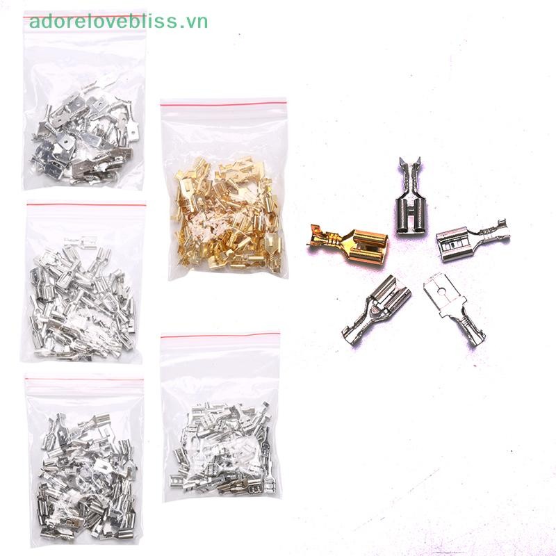Thêm 50 CÁI 6.3 Crimp Terminal Nam Nữ Spade Connector Crimping Terminals BSS