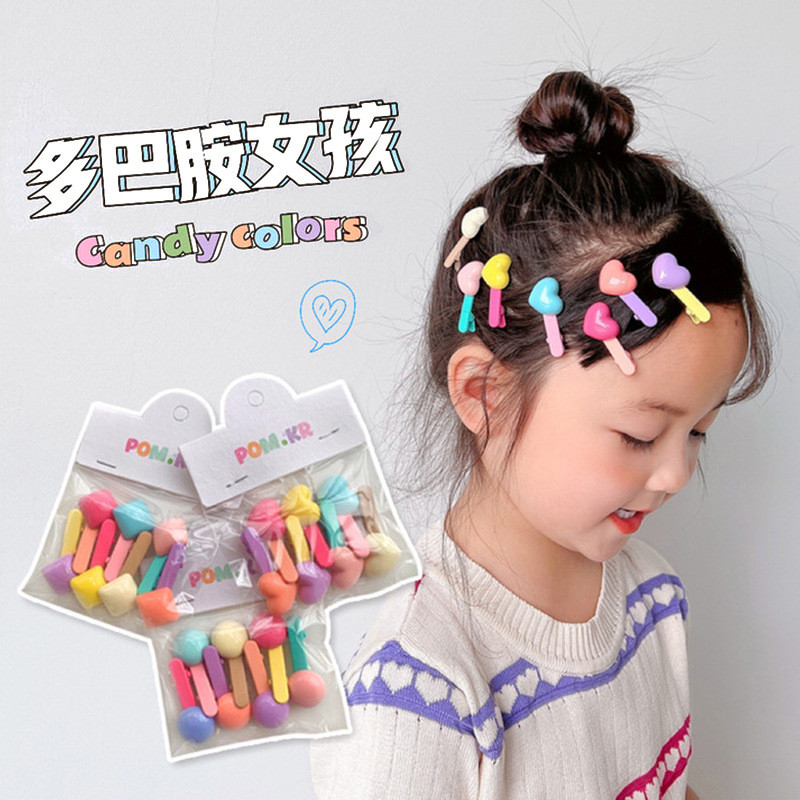 Bộ kẹp tóc cô gái dễ thương Kẹp tóc màu kẹo