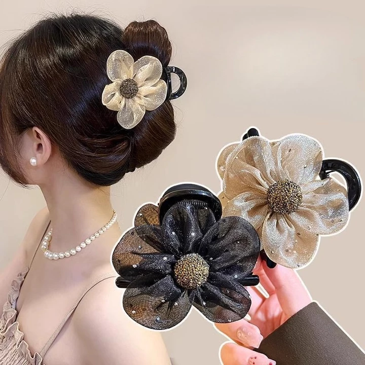 Bling Đẹp Thanh Lịch Nữ Hoa Cầm Tóc Cip Mũ Phụ Kiện