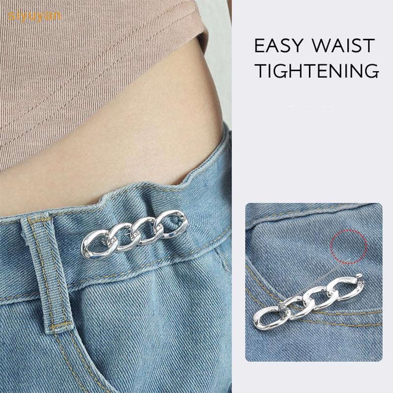 Siyuyan Đơn Giản Có Thể Tháo Rời Kẹp Thắt Lưng Có Thể Điều Chỉnh Khóa Móng Tay Kim Loại Chân Nút Cho Bé Gái Quần Jean Thắt Lưng VN