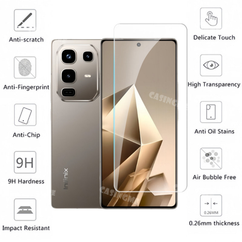 Dành Cho Infinix Note 50/50 Pro/50X/50S 4G Full Cover Kính cường lực bảo vệ màn hình & ống kính trước/sau
