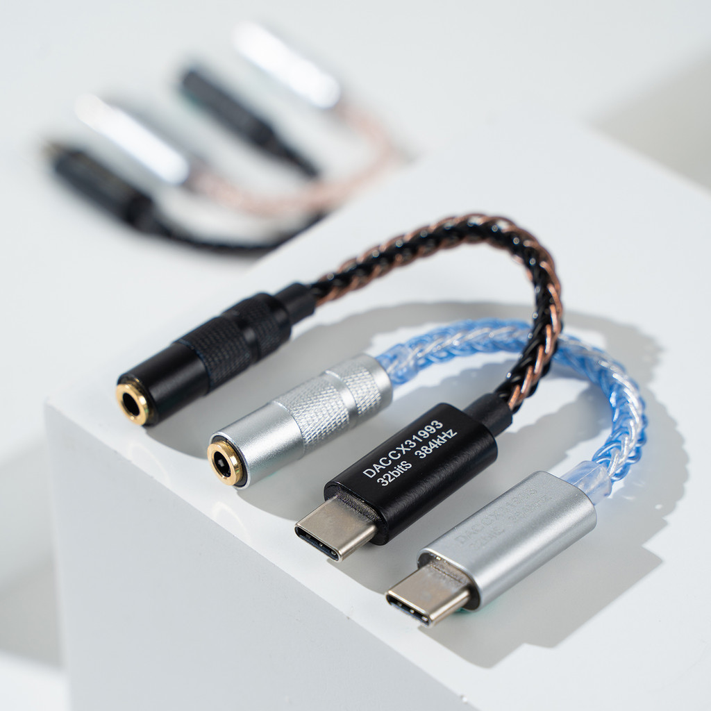 CX31993 USB DAC Bộ khuếch đại âm thanh Loại C sang 3,5mm Bộ khuếch đại tai nghe Bộ giải mã kỹ thuật số Bộ chuyển đổi HiFi Hi-Res