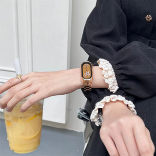 Dây đeo kim loại cho Xiaomi MiBand 10 / 9 / 8 / 7 / 6 / 5 / 4 / 3 Dây đeo thông minh Xiaomi 9 / 8 Active Pro, Dây đeo đồng hồ thể thao mềm thay thế bằng thép không gỉ chống nước