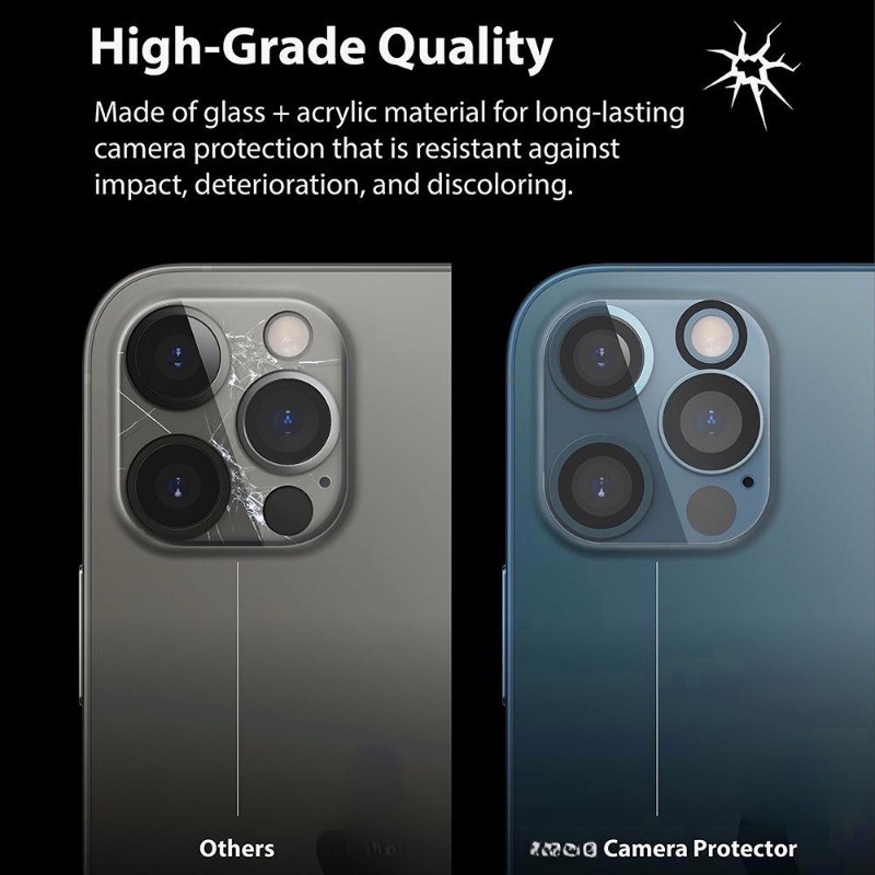 Camera sau Vòng bảo vệ ống kính trong suốt Thích hợp cho IPhone 16E 16 15 14 13 12 11 Pro Max 12 13 Mini 14 15 16 Plus