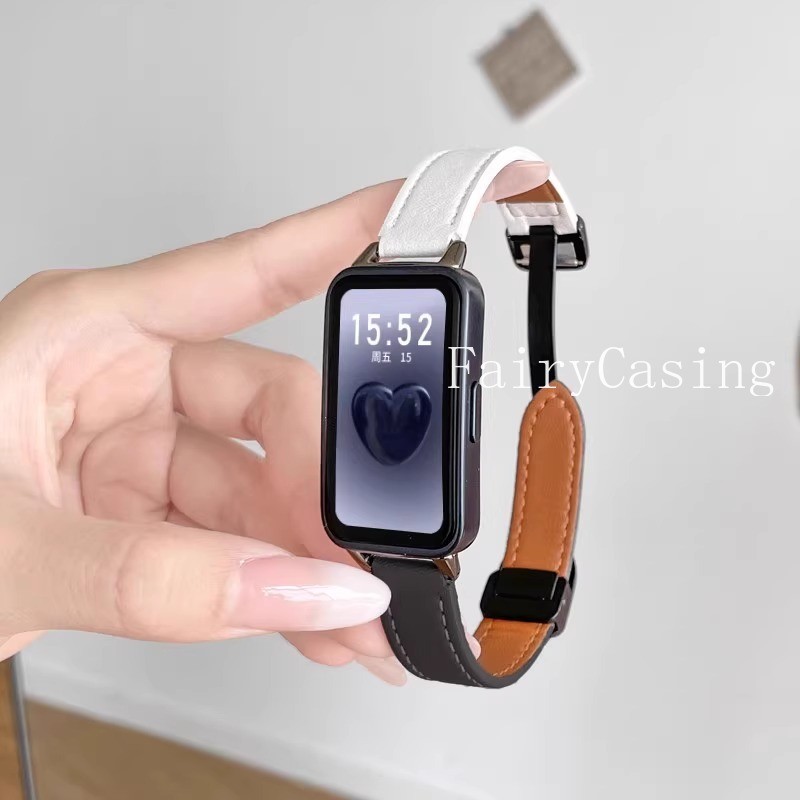 Dây Da Từ Tính Cho Huawei Band 11 Pro 10 9 8 Vòng Tay Có Thể Điều Chỉnh Thể Thao Cho Đồng Hồ Huawei Fit 3 4 4pro Dây Đeo Tay