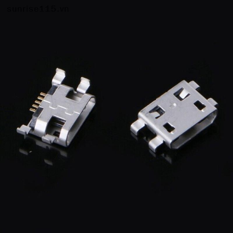 Srvn 10 Chiếc Loại B micro usb 5 pin Nữ Sạc Gắn Kết Cắm Cổng Kết Nối Ổ Cắm.