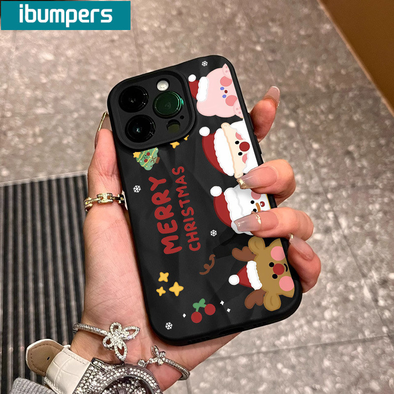 ibumpers Ốp Lưng iPhone Xinh Cute Giáng Sinh Ốp Điện Thoại Dày Dặn Silicon Mềm Chống Sốc Chống Bẩn Cho Iphone 16 15 14 12 13 11 Pro Max IP 7 8 Plus X XS XR