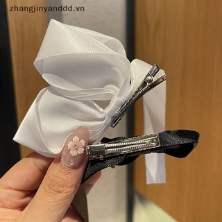 ♥Zb♥ 2 Chiếc Màu Đen Trắng Ruy Băng Kẹp Tóc Vintage Nơ Bên Kẹp Tóc Cô Gái Dễ Thương Barrettes Mũ Đội Đầu Thời Trang Phụ Kiện Tóc Dành Cho Nữ ^ d ^