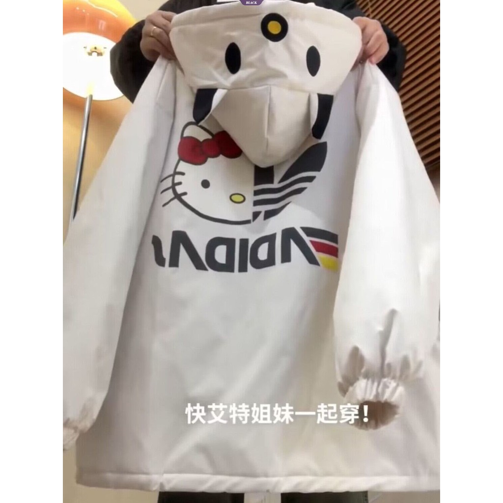Xuân Thu Mỹ Hello Kitty In Đồng Phục Bóng Chày Nam Nữ Mới Trăm Mỏng Áo Khoác Đấm [BL]