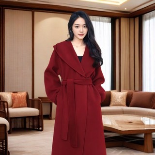 [Giảm giá khách hàng mới] Áo khoác gió len có mũ trùm đầu dành cho nữ có dây buộc phong cách mới dáng rộng thông thường