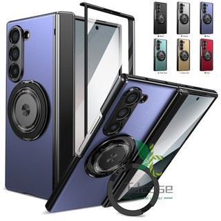 Giá đỡ xoay từ tính quân sự Bản lề Vỏ bọc đầy đủ Samsung Galaxy Z Fold 7 6 Z Fold 5 Z Fold 4 Z Fold 3 Sạc không dây Bánh răng cơ khí Giá đỡ vòng Vỏ phim