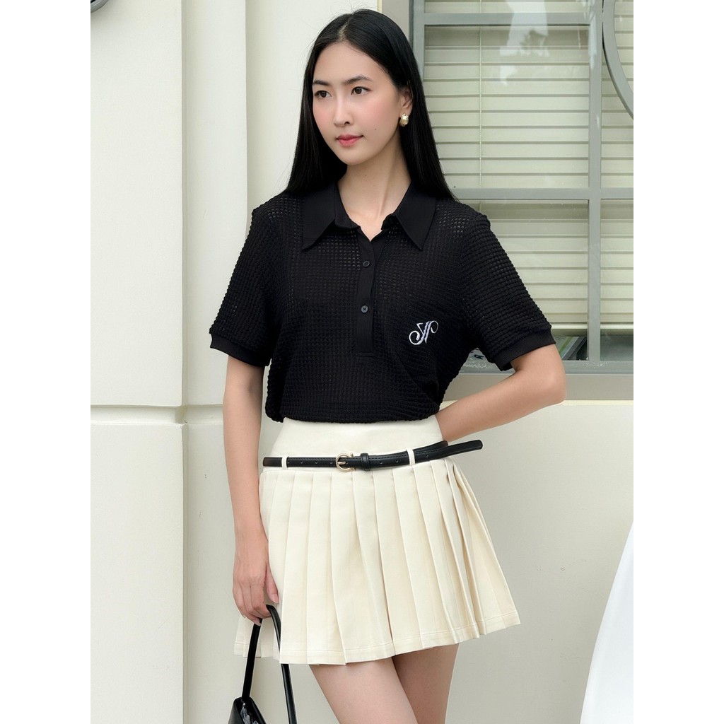 Ảnh JOVEN Áo Thun Nữ Almia Polo Túi Thêu 4