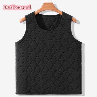 Phụ Nữ Dày Kích Thước Lớn Vest Nhiệt Cotton Trơn Ấm Áp Thoải Mái Áo Thu Đông Mới Áo