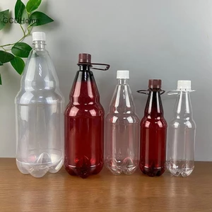 Gcdhome 1 Nước Trong Suốt Bảo Quản Hộp Đựng Bia Chai Rỗng Chai Juicing Có Nắp Bình Uống Cho Tủ Lạnh Nước ép Soda Di Động HOT
