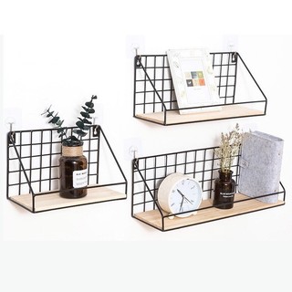 Kệ DánTường Để Đồ,Trang Trí Nhà Cửa ,Decor Phòng, Kệ Sắt Đáy Gỗ, Giá Treo Tường  Đa Năng Tặng Đinh, Miếng Dán SUNND
