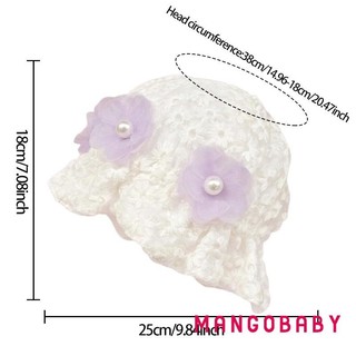 Mg-baby Bé Gái Ren Nón Hoa Chống Nắng Mũ Chống Nắng Dễ Thương Cho Mùa Xuân Hè