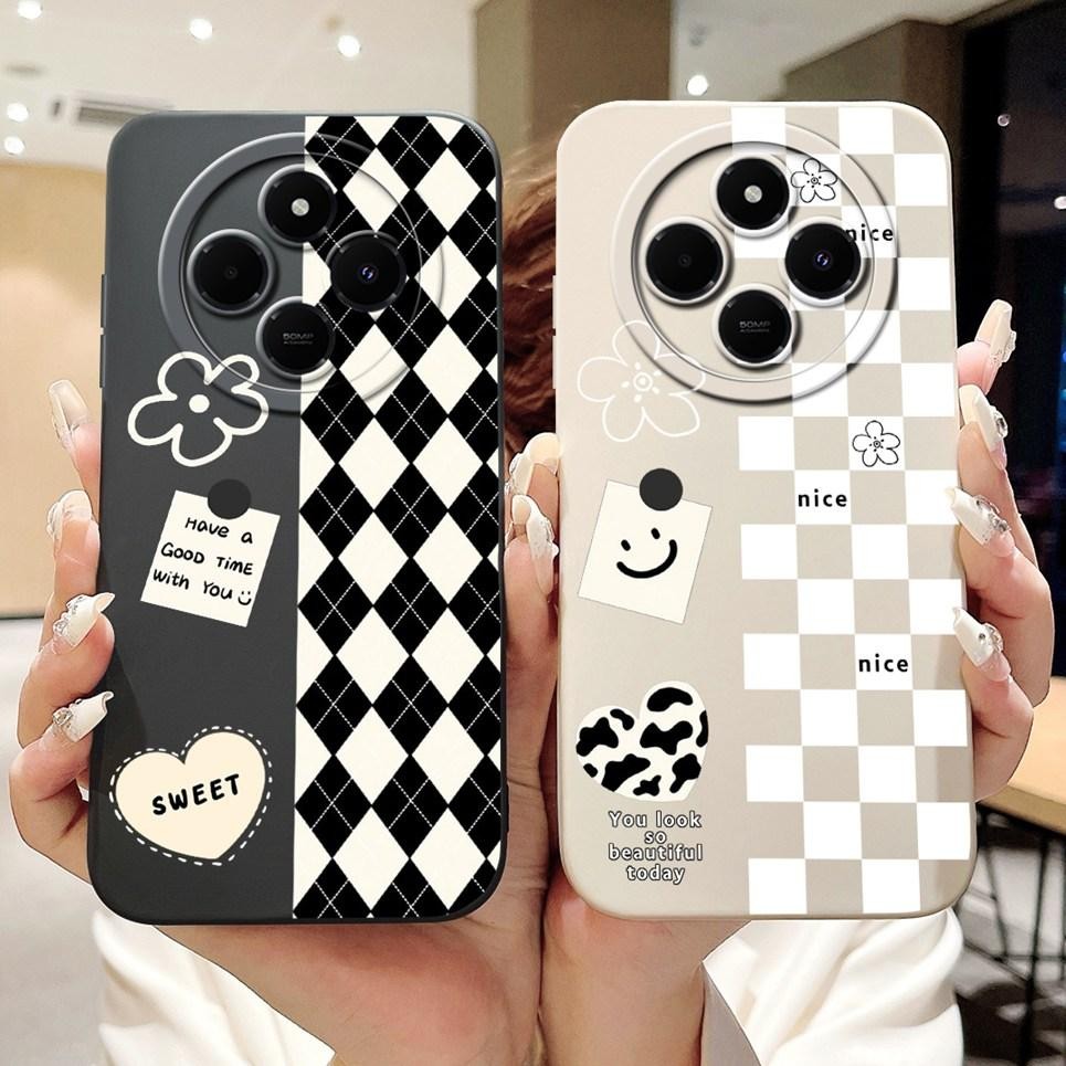 Ốp Lưng Cho Xiaomi Redmi 14C / 14R / Poco C75 Vỏ Điện Thoại Đá Cẩm Thạch Bơ Trăng Đêm Gothic Ốp Lưng Redmi14C Silicon Mềm