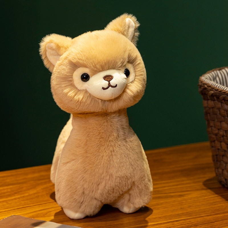 Đồ chơi sang trọng alpaca động vật thần thánh mô phỏng, đồ chơi sang trọng mềm mại, đồ chơi sáng tạo, trang trí phòng khách, quà tặng cho trẻ em, quà tặng Giáng sinh, quà tặng sinh nhật