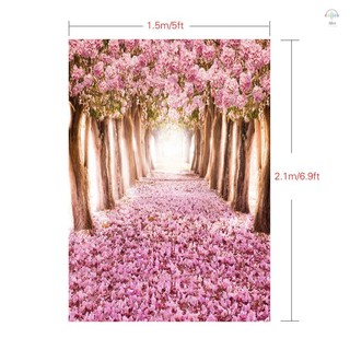 Andoer 1.5 * 2.1m / 5 * 6.9ft Chụp Ảnh Phông Nền Kỹ Thuật Số Lãng Mạn Cây Hoa Đường Họa Tiết In Hình Cho Trẻ Em Bé Sơ Sinh Chân Dung Studio Chụp Ảnh