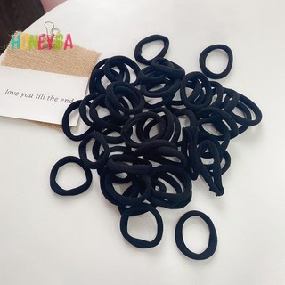< Honeyba > 50 Cái / bộ Dây Buộc Tóc Co Giãn Bé Gái Phụ Kiện Tóc Nhiều Màu Sắc Nylon Trẻ Em Scrunchie Quà Tặng