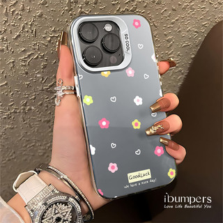 ibumpers Ốp Điện Thoại iPhone Thời Trang Dễ Thương Nhiều Màu Sắc Họa Tiết Trái Tim Họa Tiết Cho IPhone 16 15 14 12 13 11 Pro Max Ốp Lưng IMD Cứng Và Nhẵn