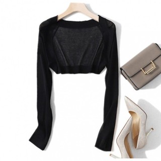 Áo len Cardigan ASDFGER, Khăn choàng chống nắng mỏng dài tay, Chống nắng thời trang Màu trơn Phù hợp với Áo khoác ngoài Quần áo nữ