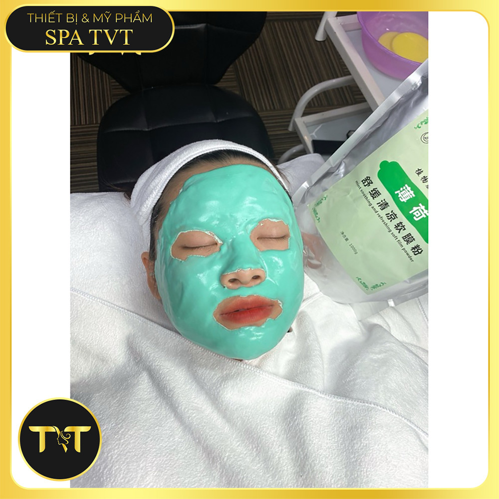 Mặt Nạ Bạc Hà Collagen Cho Da Dầu Da Mụn, Mát Lạnh Cấp Ẩm, Làm Dịu Da, Dùng Cho Spa & Cá Nhân