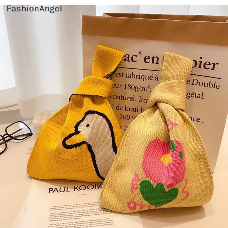 FashionAngel Thời Trang Handmade Đan Túi Xách Nữ Thắt Lưng Cổ Tay Hàn Quốc Túi Tote Thường Ngày Có Thể Tái Sử Dụng Túi Mua Sắm VN