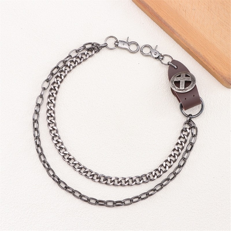 Wellb Dây thắt lưng kim loại thời trang Unisex Dây xích thời trang Dây chuyền trơn tru độc đáo để mặc thường ngày và dự tiệc